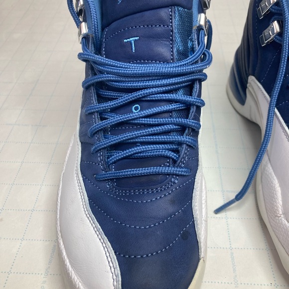 Nike Air Jordan 12 Retro Indigo Stone Blue Legend Men Shoes 130690–404 Size 9 - Picture 4 of 13